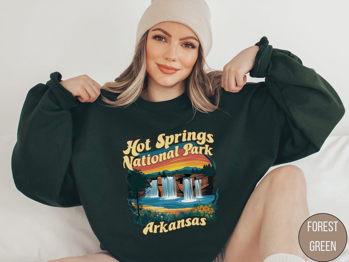 Vintage Hot Springs National Park Sweatshirt Arkansas Sweatshirt Hot Springs National Park gifts Arkansas Souvenir Sweater Hiking gift Sweatshirt – Premium Graphic · Trending Graphic Apparel