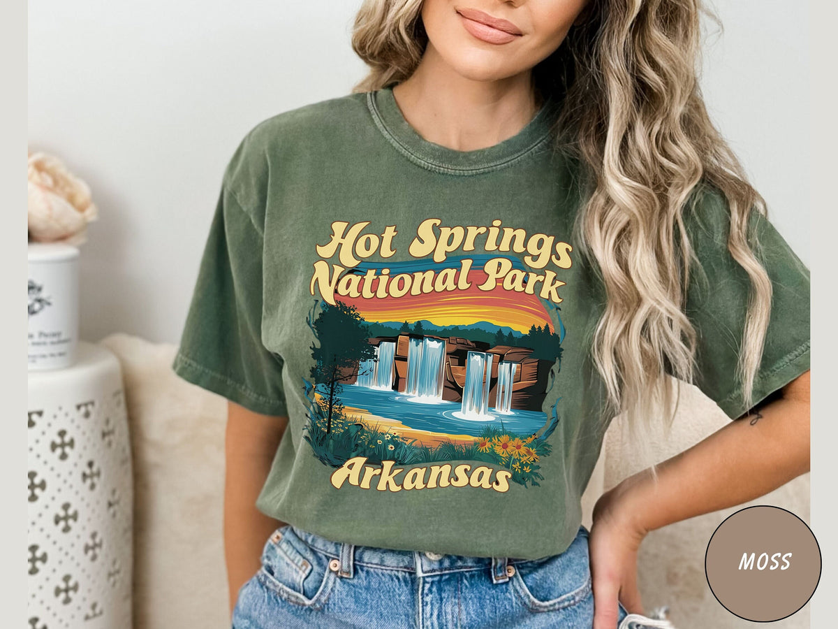 Hot Springs National Park shirt Arkansas tshirt Hot Springs National Park gifts Retro ArkansasSweatshirt Hiking gift Badlands Tee Sweatshirt – Soft Feel · Perfect For Daily Wear
