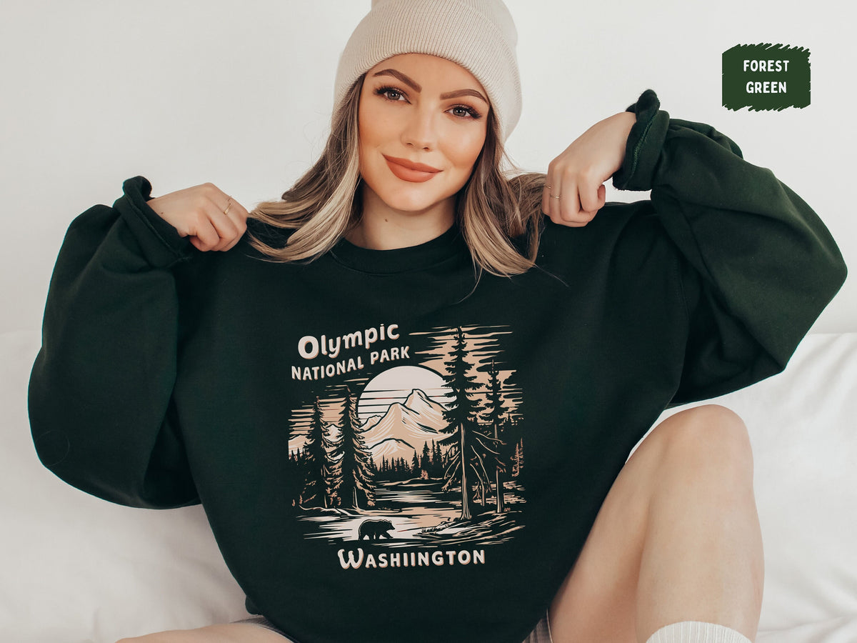 Olympic National Park Sweatshirt Washington State Vintage Sweater Olympic Family Trip Pacific Northwest Sweatshirt Olympic Park Camping tee Sweatshirt – Easygoing Wear · Great Gift For Fans