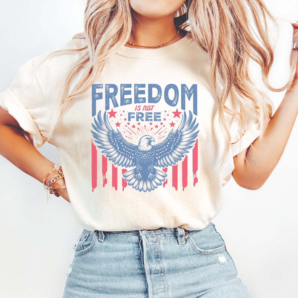 Freedom is Not Free Shirt Freedom Tshirt Usa Patriotic Tee 4th of July Party TShirt Trendy Usa Celebration Shirt Graphic Tee – Cozy Vibes · High-Quality Print