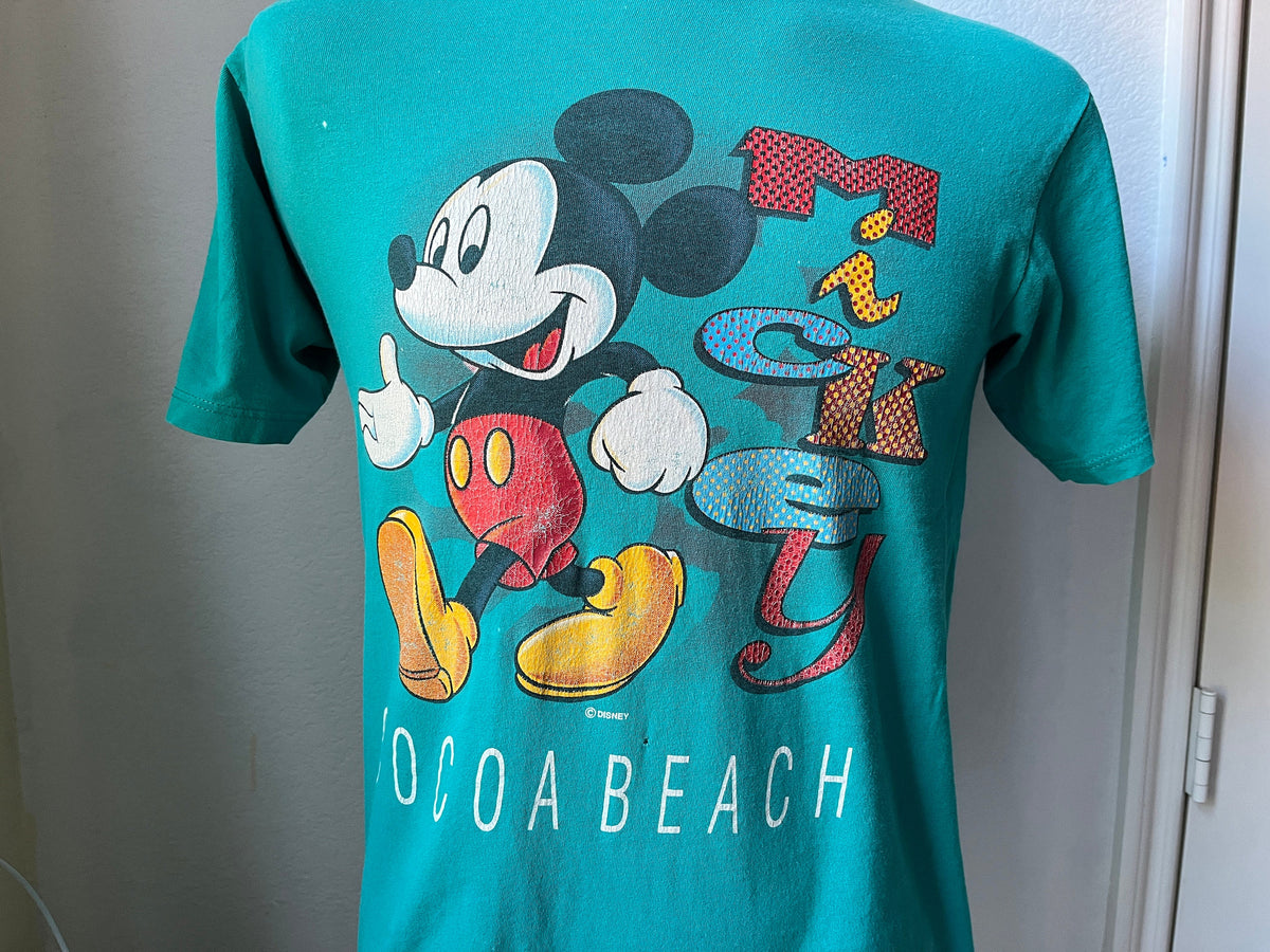 Vintage 9039s Mickey Mouse Cocoa Beach Blue TShirt Size M Graphic Tee – Cozy Vibes · Must-Have Style
