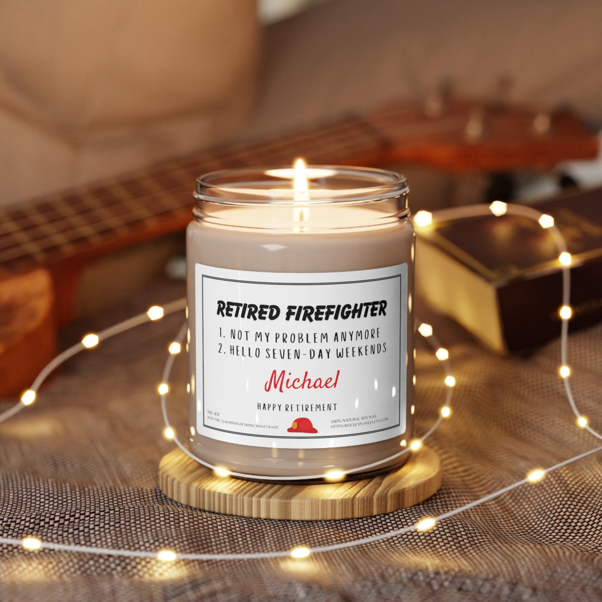 Retiring Firefighter Gifts For Dad Funny Retirement Candle Gift for Firefighter Personalized Funny Retirement Candle gift Graphic Tee – Bold Style · Perfect For Daily Wear