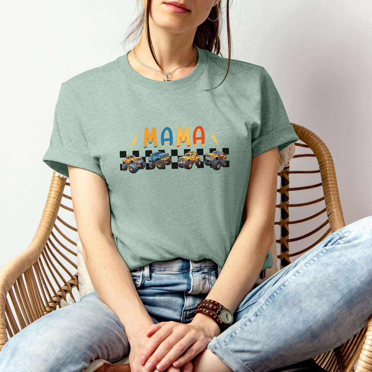 Monster Truck Mama Shirt Pregnant Mom Shirt Monster Truck Shirt Boy Birthday Party Shirt New Mom Shirt Baby Shower Gift Graphic Tee – Aesthetic Look · Top Pick For Any Outfit