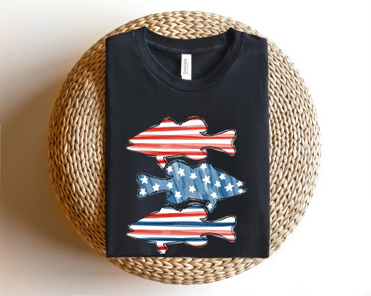 Boys fishing American Flag Shirt 4th Of July Shirt 4th of July Bass Shirt Usa Shirt Fourth Of July Shirt Patriotic Shirt 4th Of July Graphic Tee – Soft Feel · Perfect For Daily Wear