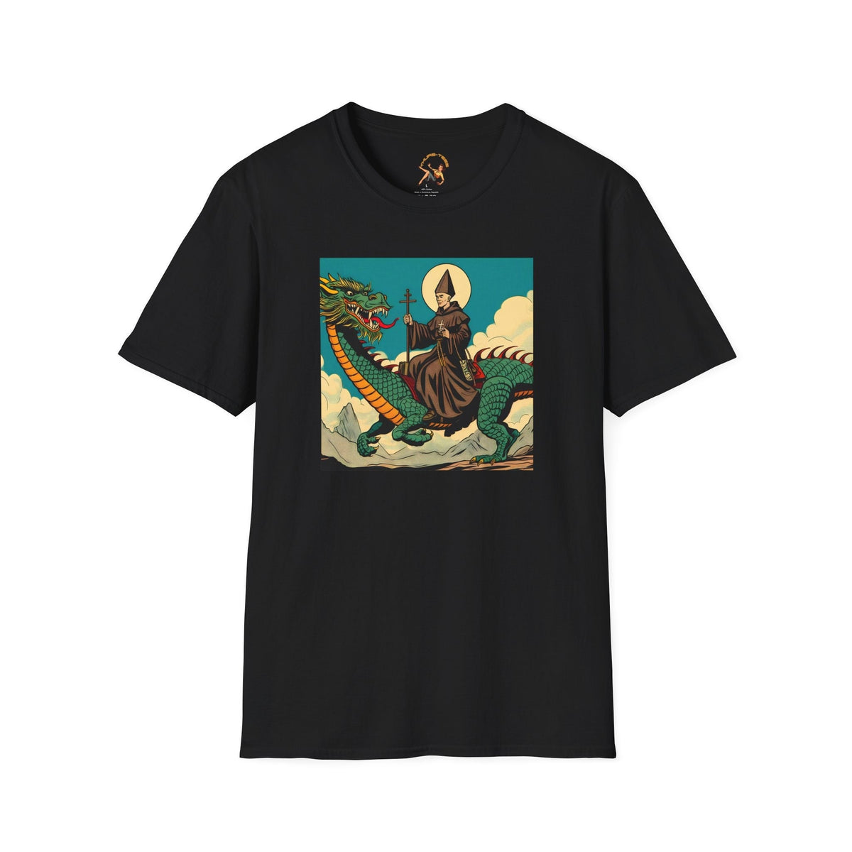 Monk Shirt Augustinian Monk Tee Dragon Shirt Retro Comic T Shirt Vintage Monastic Monasticism Graphic Tee – Feel-Good Design · Perfect For Daily Wear