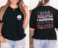 Custom 4th July Nurse Shirt Stars Stripes And Running For Call Lights Shirt Personalized American Nurse Shirt Independence Day Nurse Gift Graphic Tee – Warm & Stylish · Great Gift For Fans