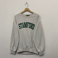 Stamford Heather Grey Pullover Crewneck Sweatshirt Medium Sweatshirt – Cozy Vibes · Trending Graphic Apparel