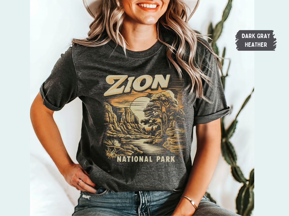 Vintage Zion National Park shirt Utah tshirt Zion National Park gift Zion National Park Sweater Hiking souvenir Camping trip Desert shirt Graphic Tee – Fan Favorite · Trending Graphic Apparel