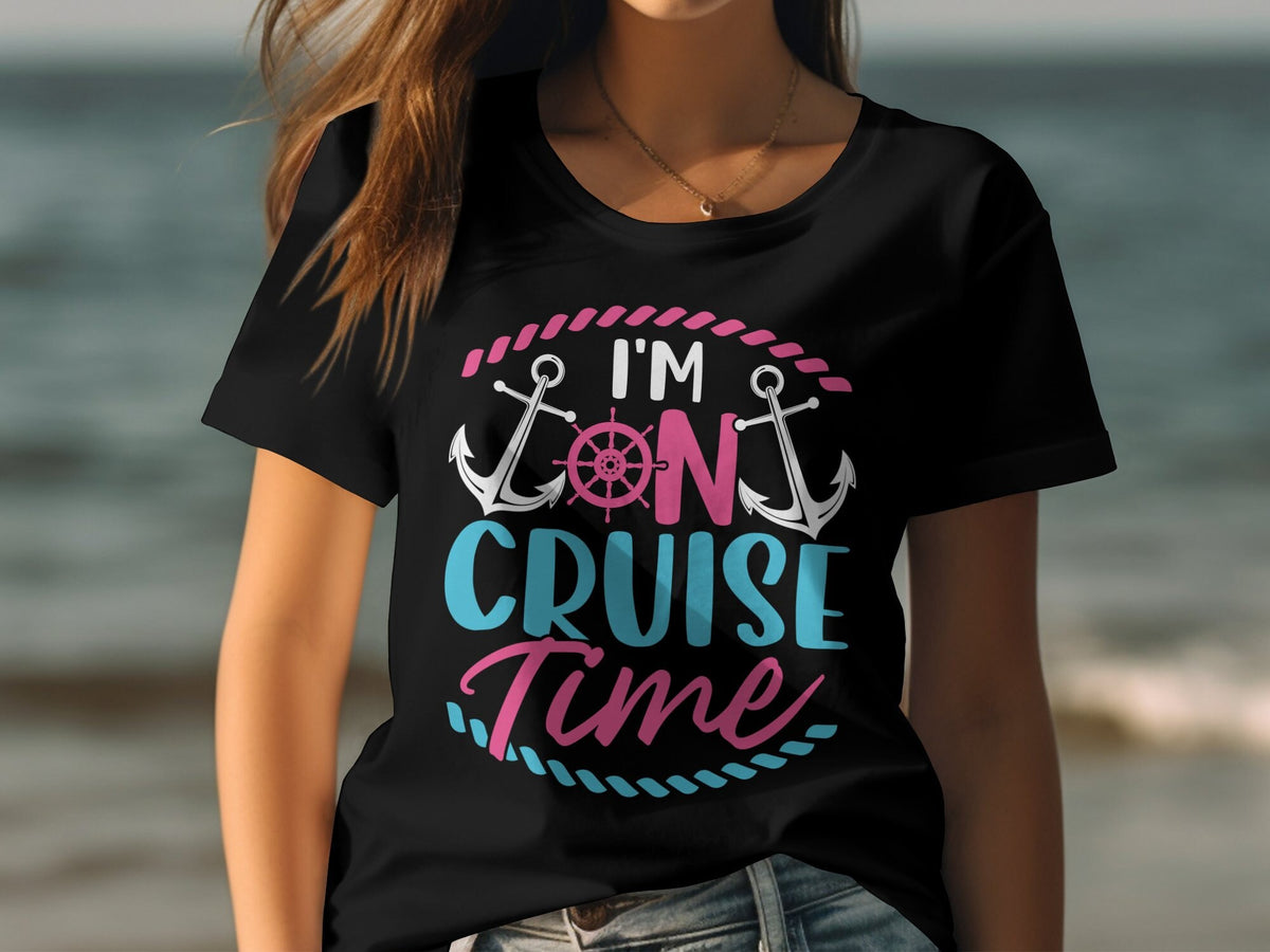 On Cruise Time TShirt Women39s Ladyfit Cruise Tee Perfect for Cruise Holiday Fun Nautical Shirt Cruise Vacation Outfit Graphic Tee – Soft Feel · High-Quality Print