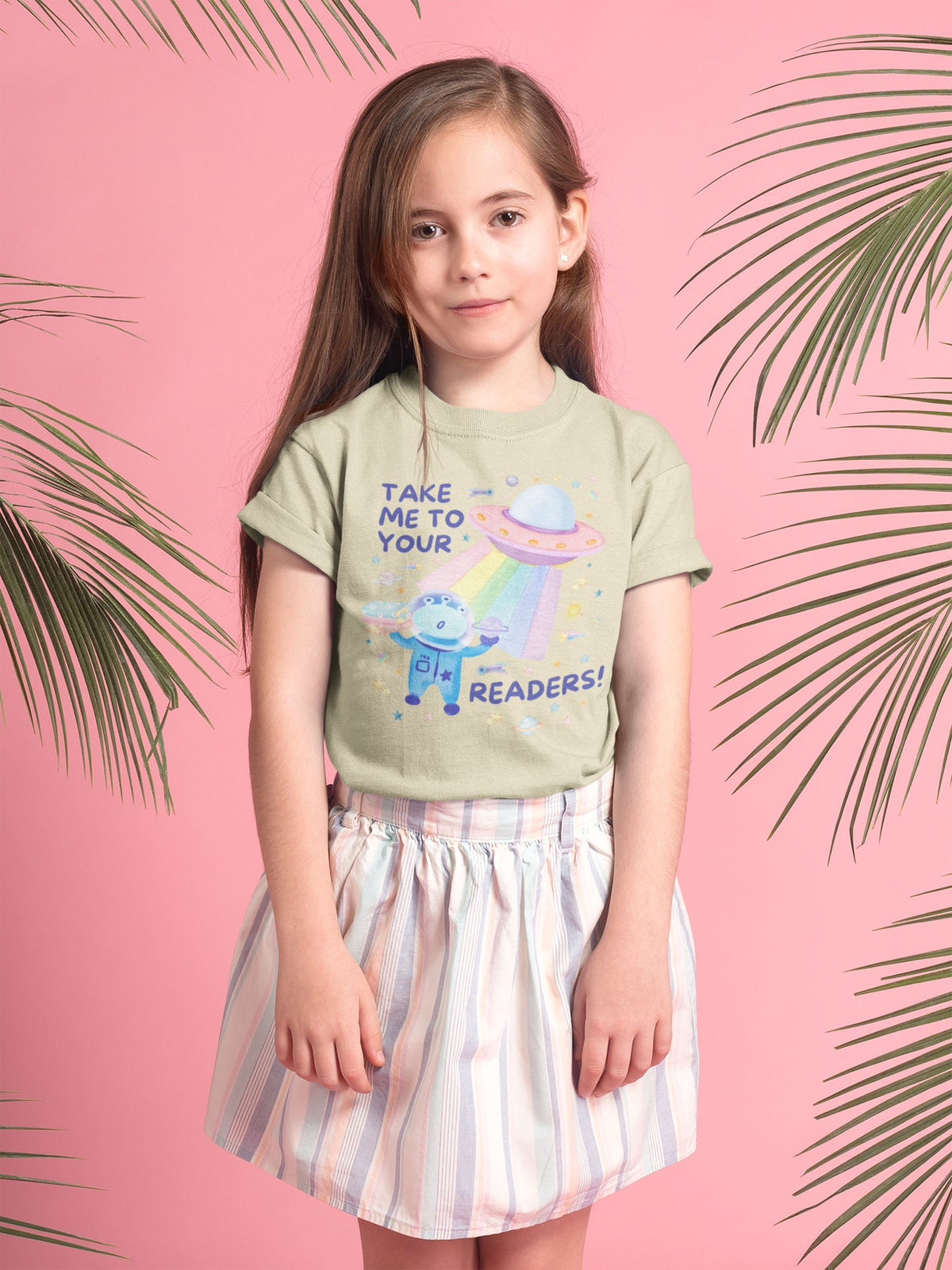 Adorable Book Lover Tee Shirt for Reader Who Loves Color and Awesome Outer Space Puns Take Me To Your Readers Gift for Daughter Who Reads Graphic Tee – Feel-Good Design · Must-Have Style