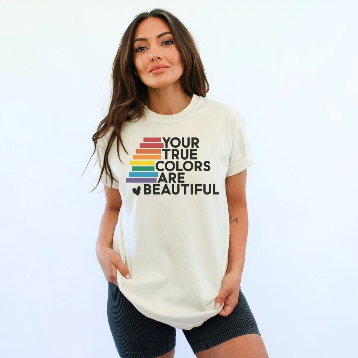 Your True Colors are Beautiful Gay Pride Shirt LGBTQ Shirt Queer Shirt Lesbian Shirt LGBT Shirt Gay Pride Shirt Equality Shirt Gay Pride Graphic Tee – Aesthetic Look · Perfect For Daily Wear