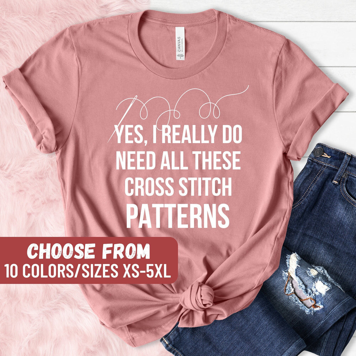 Cross Stitch Shirt Cross Stitch Gift Embroidery Lover Gift Embroidery Worker Shirt Gift For Mom Gift For Grandma Funny Sewing Shirt Graphic Tee – Aesthetic Look · Great Gift For Fans
