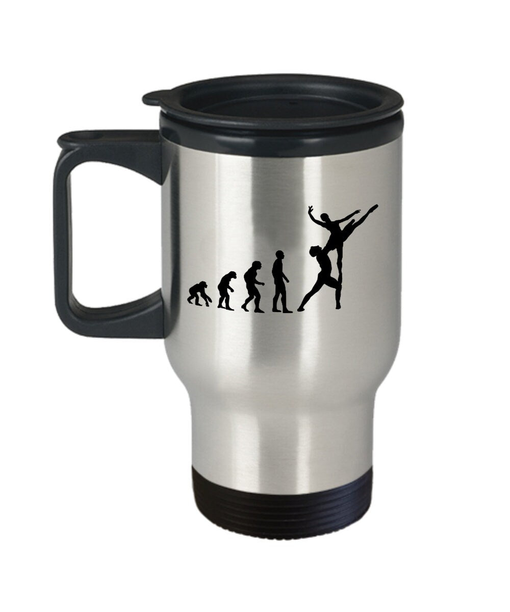Ballet Dancer Gift Ballet Travel Mug Ballet Gifts Dancer Present Idea Evolution Of Mankind Graphic Tee – Feel-Good Design · High-Quality Print