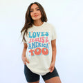 She Loves Jesus and America Too TShirt Usa Patriotic Tee 4th of July Party TShirt Trendy Usa Celebration Shirt Graphic Tee – Feel-Good Design · High-Quality Print