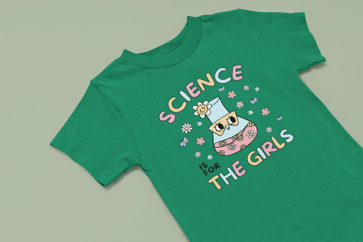 Cute Science Shirt Girly Science Lover Gift for Elementary School Daughter Who Loves Flowers and Science Colorful Pastel Goth Kids Shirt Graphic Tee – Easygoing Wear · Must-Have Style
