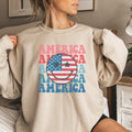 America DTF Print 4th of July Transfer with Red White Blue Font Ready to Press Heat Transfer For Patriotic Shirt Designs Direct to Film Graphic Tee – Premium Graphic · Trending Graphic Apparel