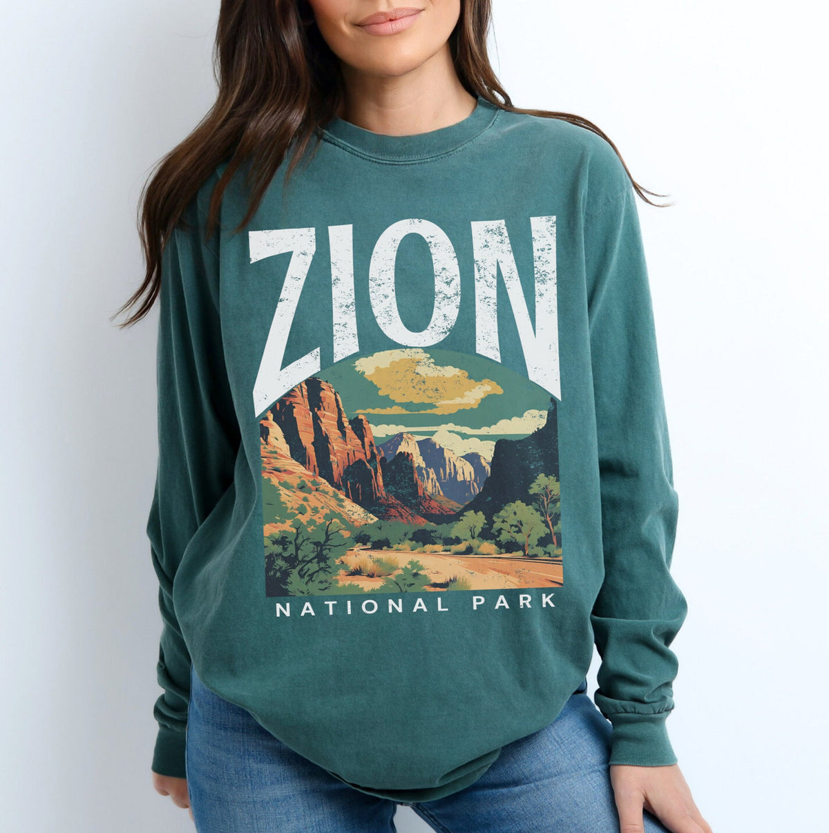 Zion National Park Long Sleeve Tshirt Gift Tee Utah Hiking Graphic Tee – Bold Style · Trending Graphic Apparel
