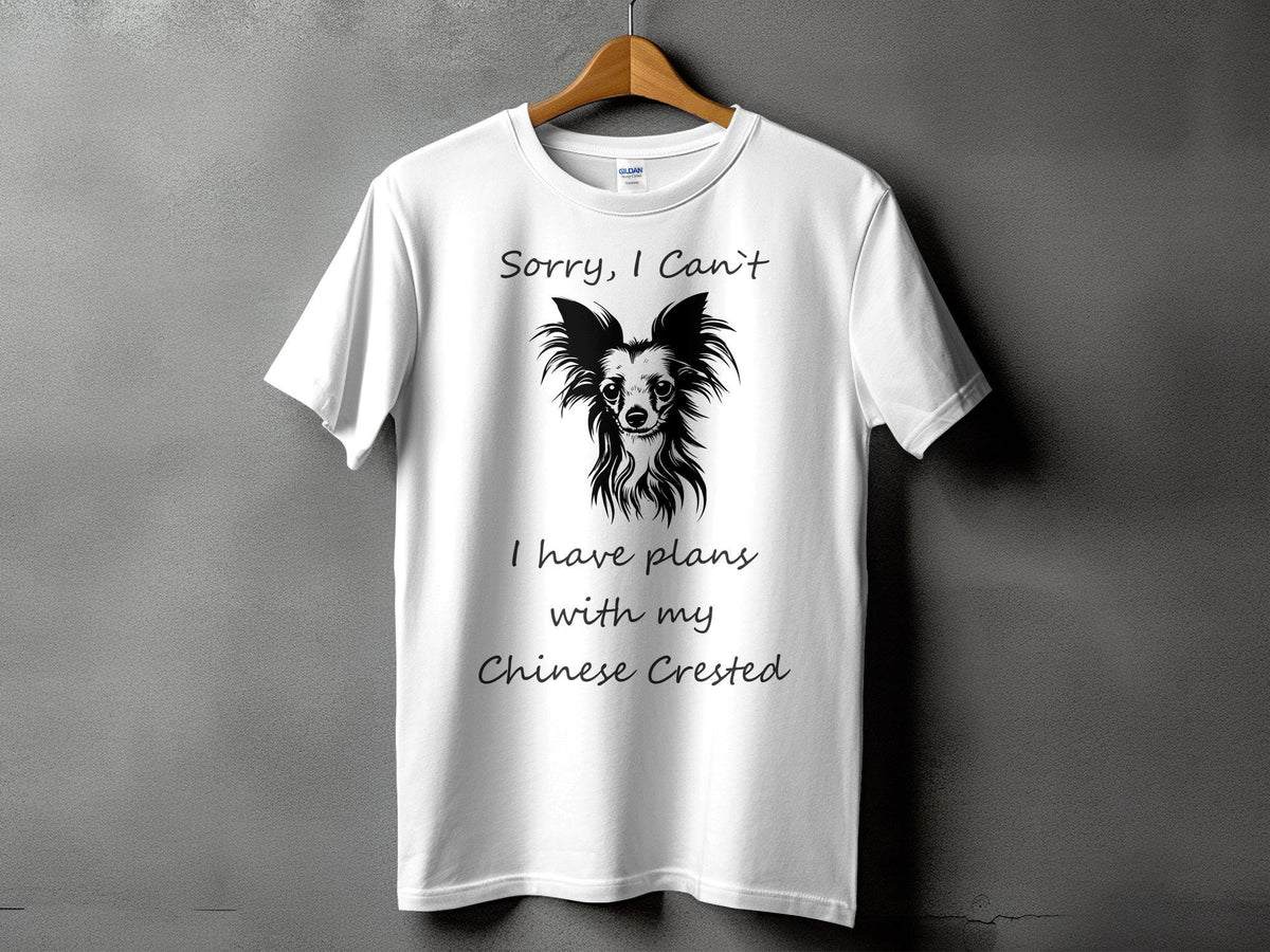 Sorry I Can39t I Have Plans With My Chinese Crested T Shirt Dog Lovers Gift Funny Dog Owner Tee Cute Dog Breed Shirt Pet Lover Apparel Graphic Tee – Warm & Stylish · Must-Have Style