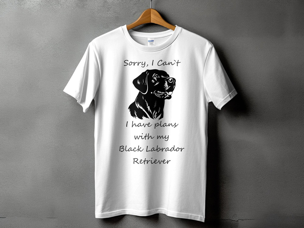 Funny Dog Lovers Shirt Black Labrador Retriever Lovers Tee Sorry I Can39t I Have Plans with My Labrador Pet Owner Gift Graphic Tee – Easygoing Wear · Perfect For Daily Wear