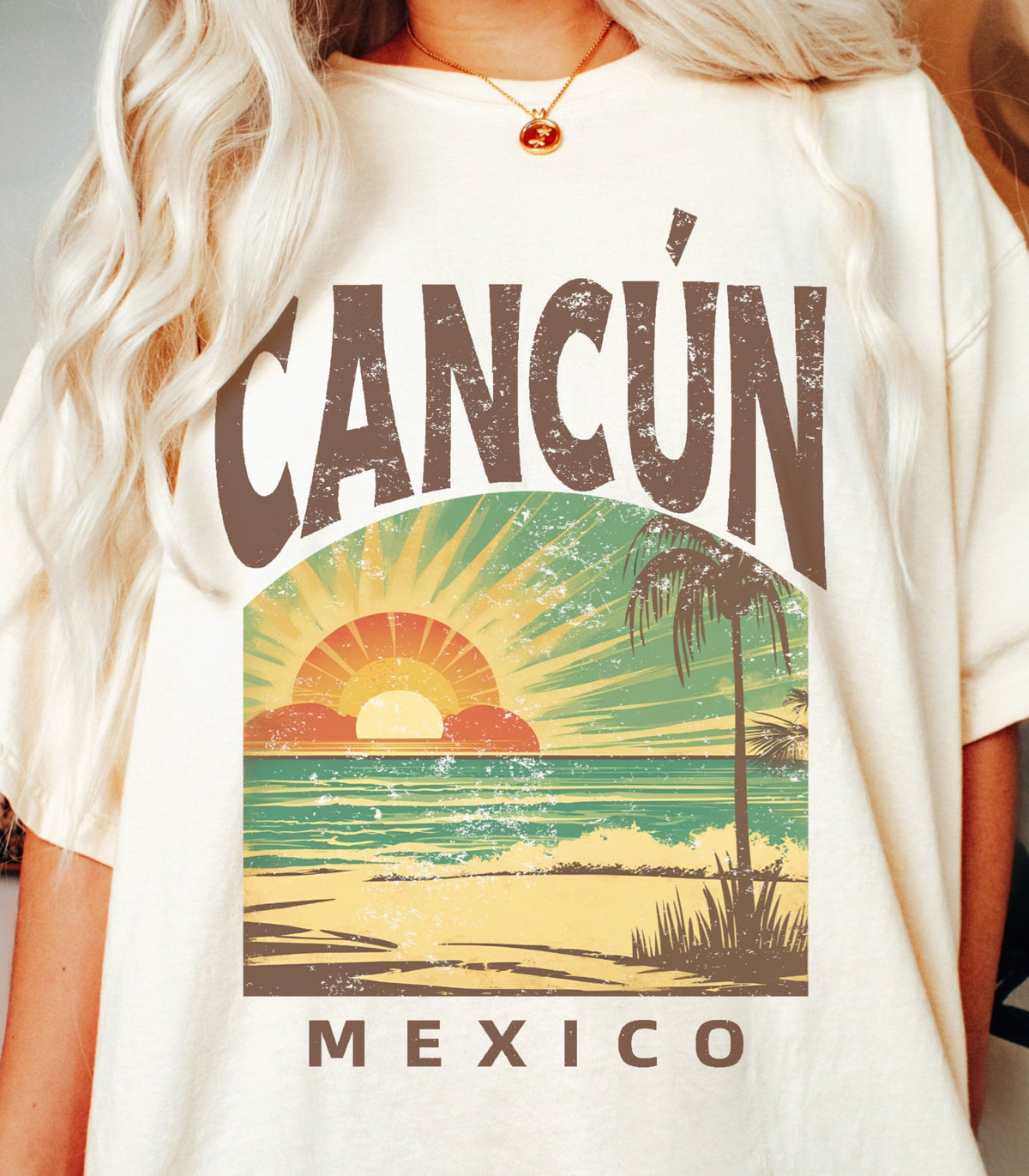 Retro Cancun Mexico Tshirt Beach Gift Tee Graphic Tee – Fan Favorite · High-Quality Print