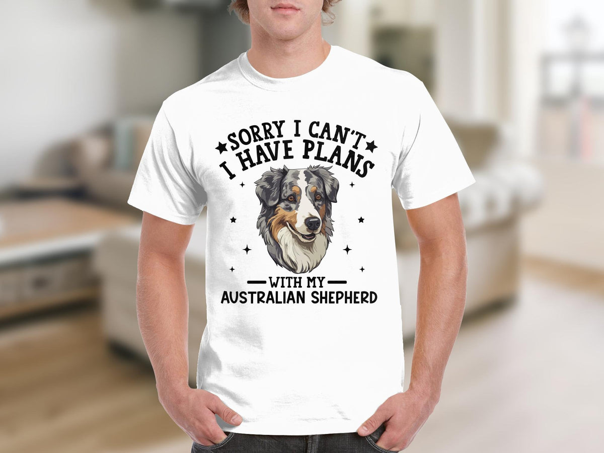 Dog T Shirt Sorry I Can39t I Have Plans with My Australian Shepherd Funny Dog Lover TShirt Cute Dog Gifts Australian Shepherd Tee Animal Graphic Tee – Fan Favorite · Must-Have Style