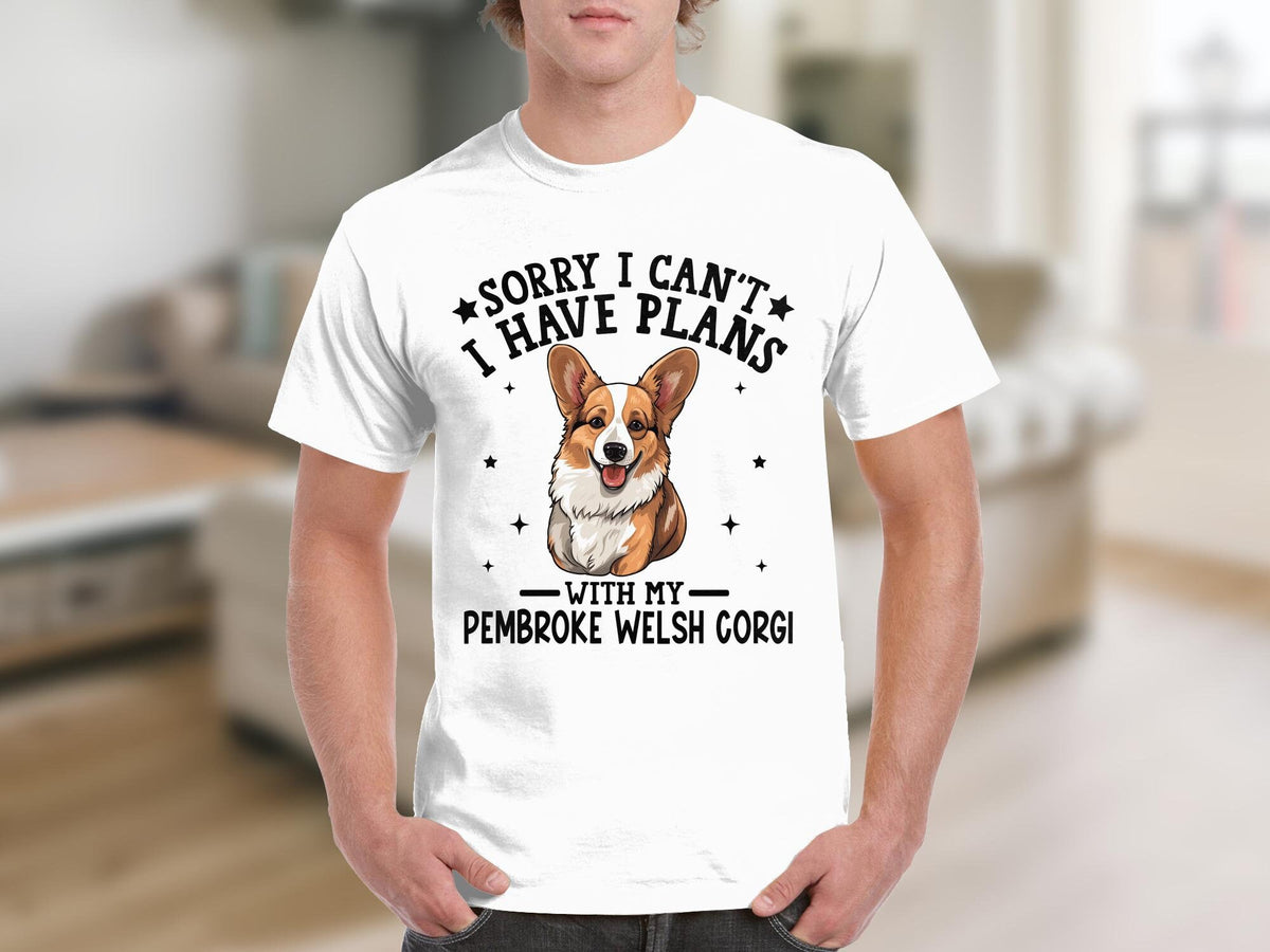 Dog T Shirt Funny Corgi TShirt Sorry I Can39t I Have Plans with My Pembroke Welsh Corgi Shirt Dog Lover Gift Animal Lover Birthday Gift Graphic Tee – Cozy Vibes · Perfect For Daily Wear