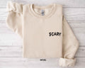 Embroidered Scary Sweatshirt Embroidered Halloween Shirt Scary Shirt Scary Sweater Spooky Shirt Halloween Shirt Halloween Sweatshirt Sweatshirt – Soft Feel · Trending Graphic Apparel