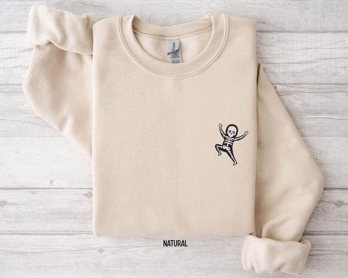 Embroidered Skeleton Sweatshirt Embroidered Halloween Shirt Funny Skeleton Sweatshirt Funny Halloween Shirt Halloween Sweatshirt Sweatshirt – Premium Graphic · Must-Have Style