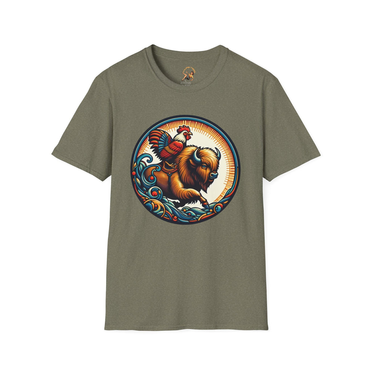 Bison Shirt Buffalo Rooster Tee Art Nouveau T Shirt Plains Buffalo Wood Buffalo Graphic Tee – Feel-Good Design · Must-Have Style