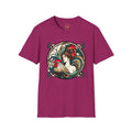 Rooster T Shirt Art Nouveau Beautiful Woman Tee Farm Animals Shirt Strange Rooster Hair Graphic Tee – Bold Style · High-Quality Print
