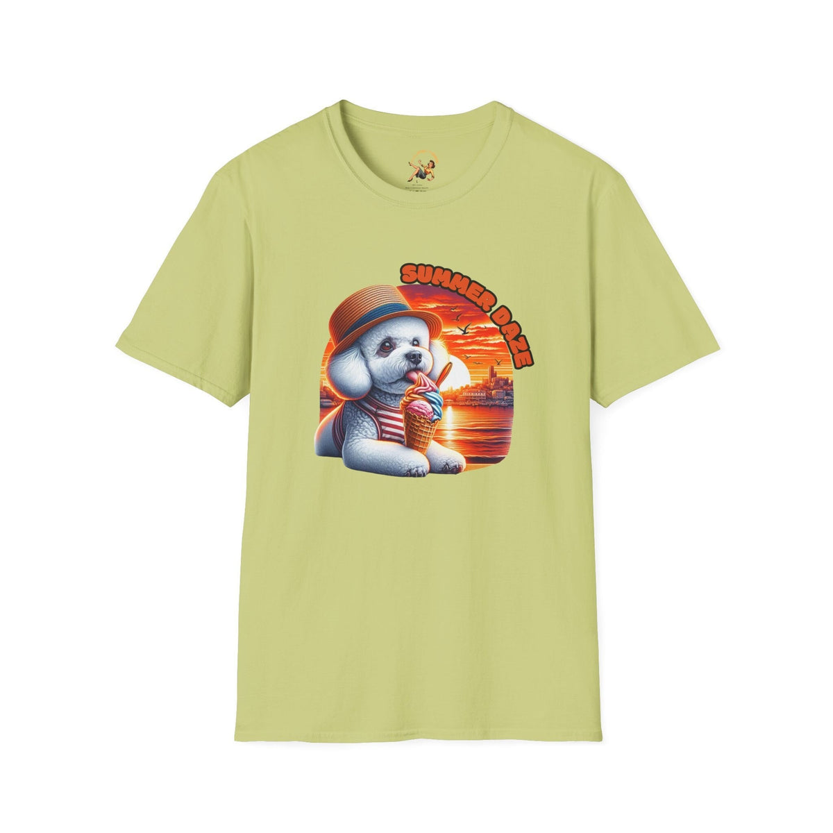 Summer Daze Shirt Bichon Frise Tee Dog Lover T Shirt Summer Vibes Cute Puppy Ice Cream Venice Island Life Graphic Tee – Aesthetic Look · Trending Graphic Apparel