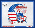 Personalized American Gnome Grandma Mom Sitting On Moon Png 4th Of July Gnome Png Independence Day Png Gnome Png Patriotic Gnomes Png Graphic Tee – Aesthetic Look · Perfect For Daily Wear