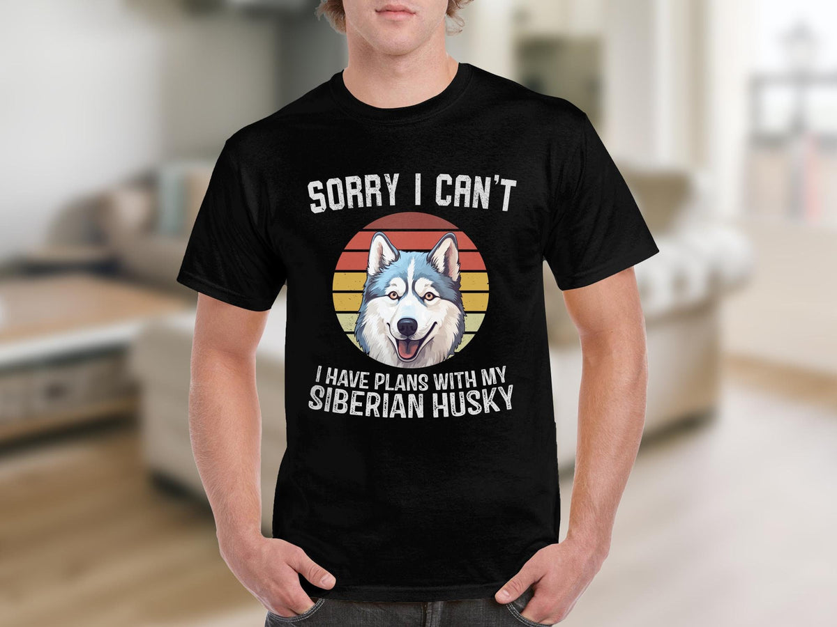 Dog T Shirt Sorry I Can39t I Have Plans With My Siberian Husky TShirt Dog Lovers Shirt Husky Dog Gifts Animal Lovers Tee Funny Dog Shirt Graphic Tee – Premium Graphic · Great Gift For Fans