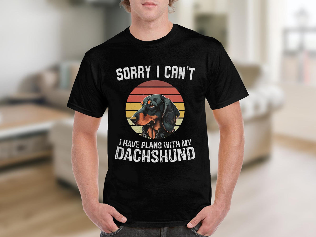 Dog T Shirt Sorry I Can39t I Have Plans With My Dachshund Dog Lover Gift Funny Dachshund TShirt for Dog Enthusiasts Cute Pet Lovers Tee Graphic Tee – Bold Style · Top Pick For Any Outfit