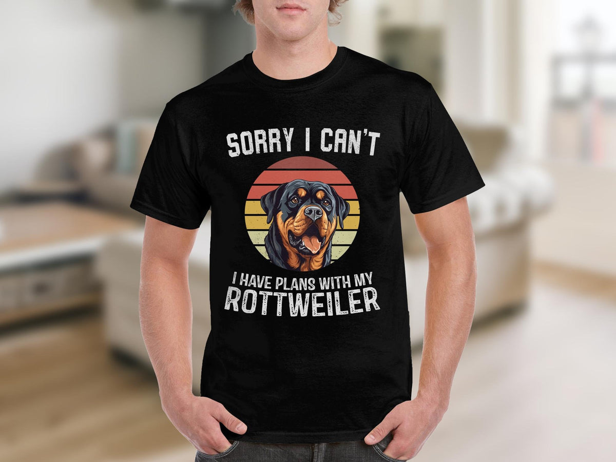 Dog T Shirt Sorry I Can39t I Have Plans With My Rottweiler Retro TShirt Dog Lovers Funny Tee Dog Gifts Animal Lovers Shirt Rottweiler Owner Graphic Tee – Soft Feel · Top Pick For Any Outfit