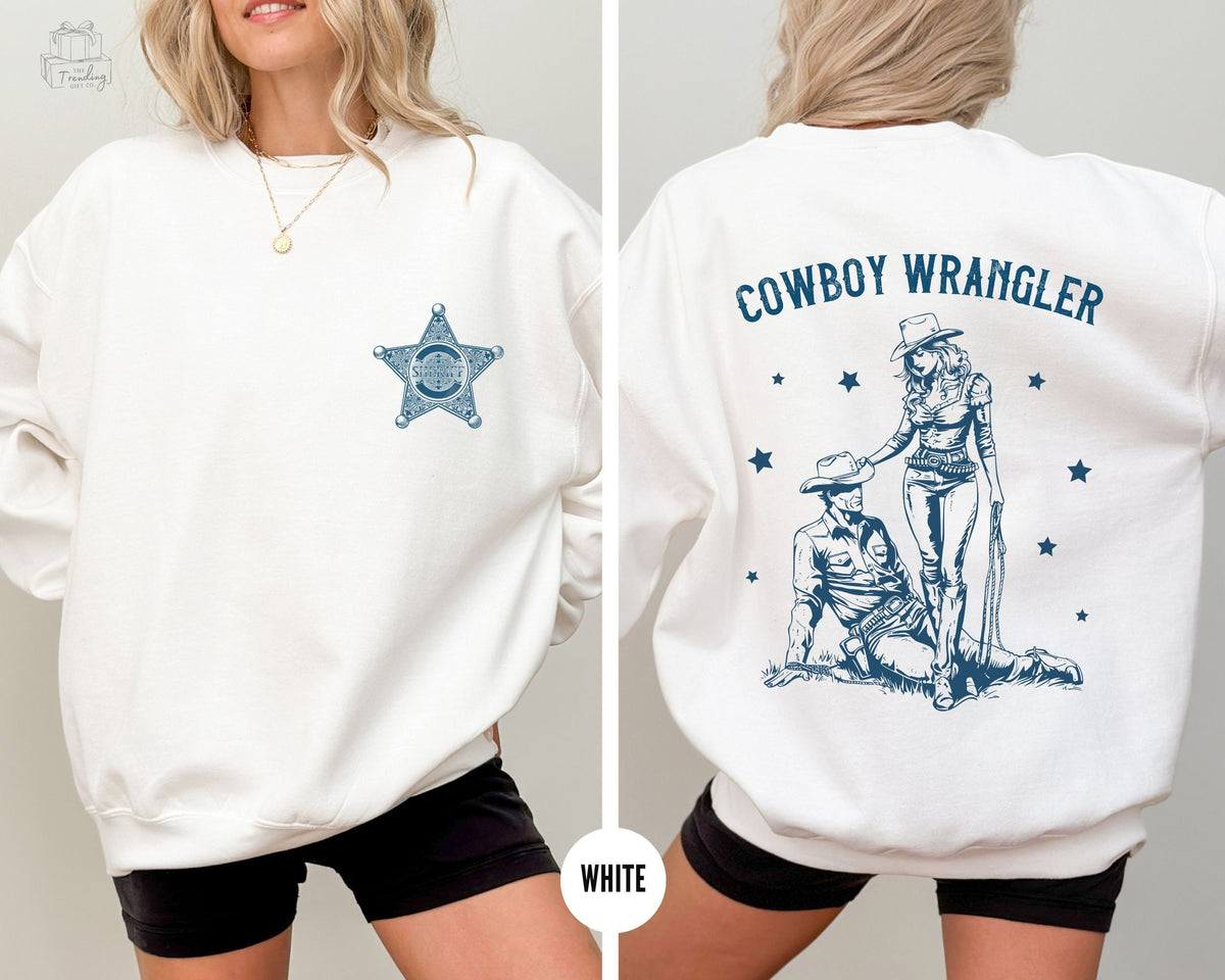 Retro Cowgirl Sweatshirt Cowboy Esthetic Crewneck Rodeo SweaterWestern Country Girl Shirt Wild West Gift Vintage Cowgirl Top Sweatshirt – Cozy Vibes · High-Quality Print