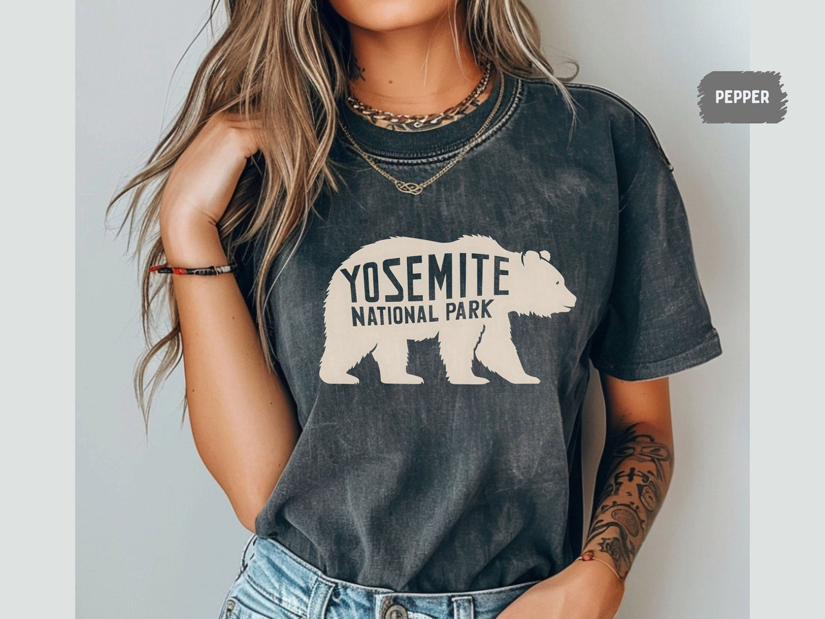 Yosemite National Park Comfort Colors Shirt California Vintage Shirt Bear tee Yosemite Family Trip Yosemite Park gift California Souvenir Graphic Tee – Fan Favorite · Must-Have Style