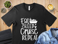 Eat Sleep Cruise Repeat T Shirt Cruise Lover Tee Nautical Themed Shirt Funny Cruise Shirt Vacation Cruise Apparel Graphic Tee – Warm & Stylish · High-Quality Print