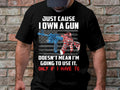 American Flag Rifle Graphic T Shirt Patriotic Only If I Have To Slogan Tee 2nd Amendment Rights Shirt USA Pride Graphic Tee Graphic Tee – Easygoing Wear · Must-Have Style