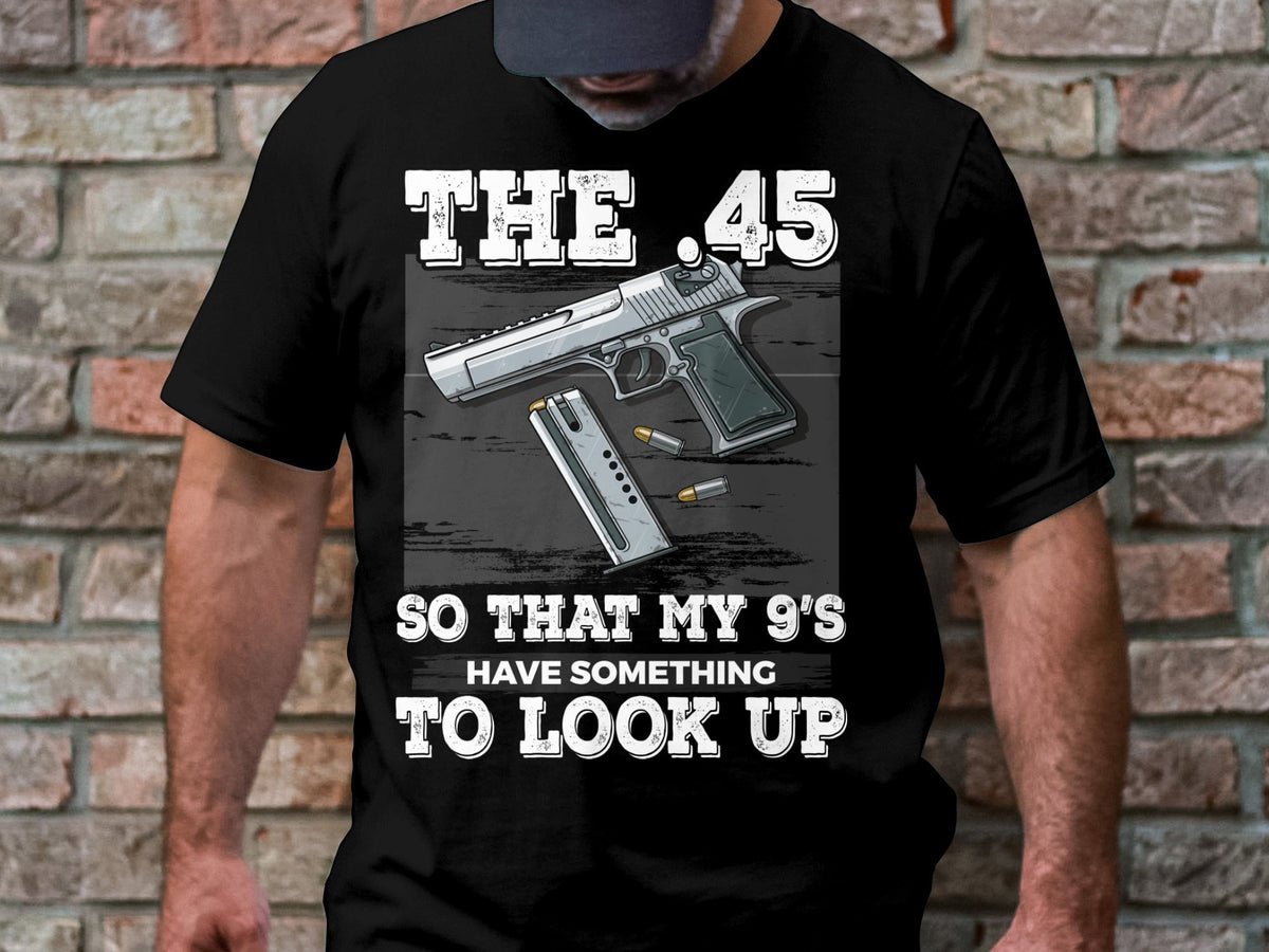 The 45 Pistol Graphic T Shirt Gun Enthusiast Tee Unique Firearm Design Shooter Gift Ammo Lover Shirt Cool Gun Shirt Graphic Tee – Soft Feel · Must-Have Style
