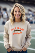 Cleveland Football Sweatshirt Cleveland Fan Crewneck Trendy Vintage Sports Apparel Sunday Football Shirt Gift Gameday Football Sweater Sweatshirt – Cozy Vibes · Perfect For Daily Wear