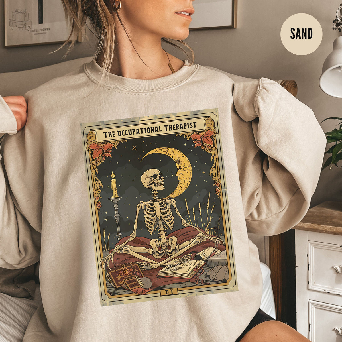 Occupational Therapy SweatshirtOT Skull Tarot ShirtOt Graduation Gifts Future Ot Therapist COTA SweaterHalloween Skeleton Crewneck Sweatshirt – Fan Favorite · Trending Graphic Apparel