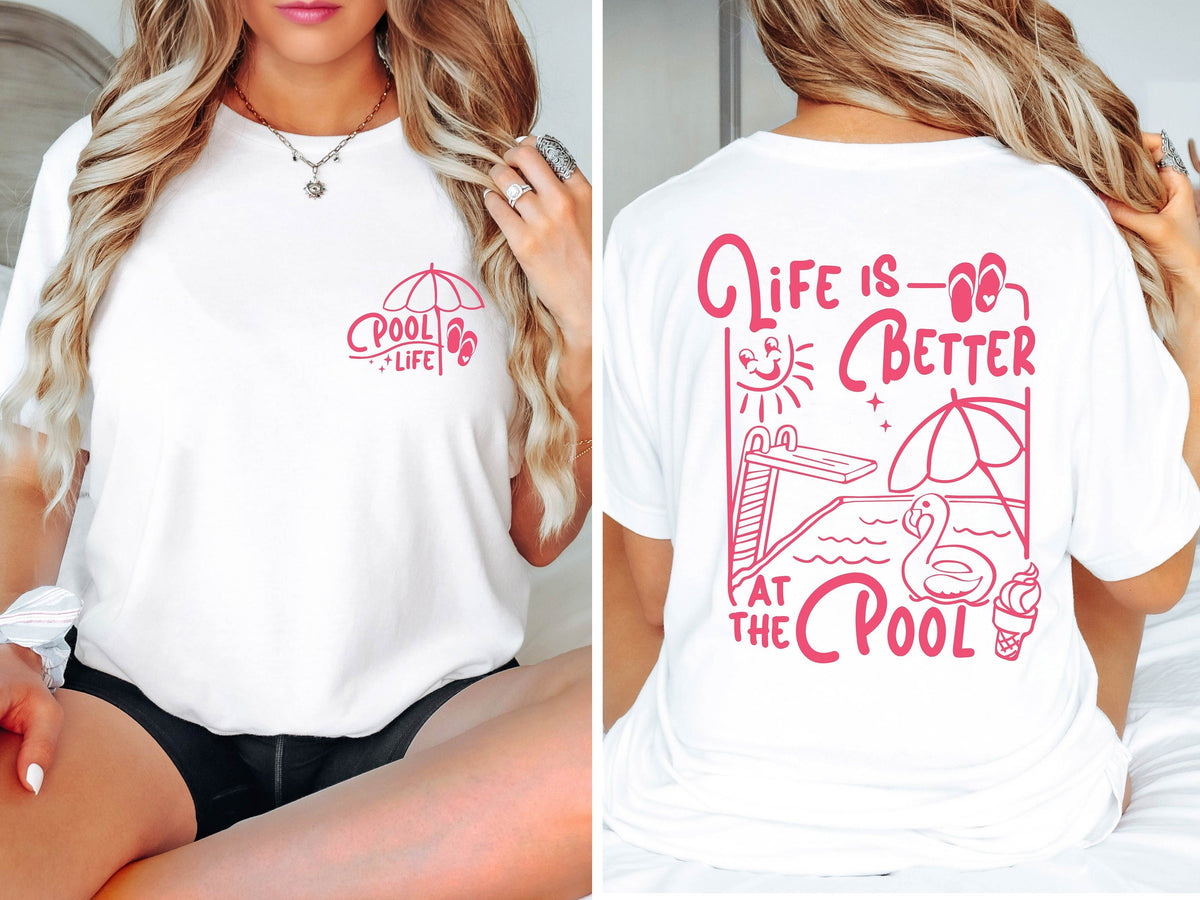 Life Is Better At The Pool Shirt Pool Life Shirt Pool Vibes Tee Trendy Summer Life Shirts Pool Party Retro Summer Shirt Vacation Shirt Graphic Tee – Premium Graphic · Must-Have Style