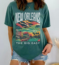 Retro New Orleans Tshirt Beach Gift Tee The Big Easy Graphic Tee – Premium Graphic · High-Quality Print