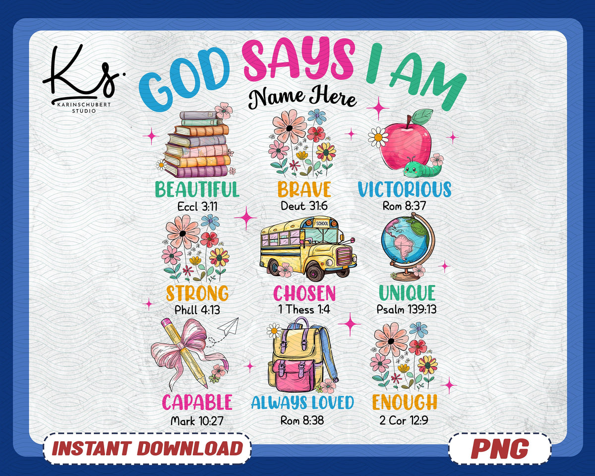 Teacher God Says I Am Png Teacher Bible Verse Png Teacher Christian Png Teacher Back To School Png Doodles Teacher Teaching God Says Png Graphic Tee – Fan Favorite · Trending Graphic Apparel