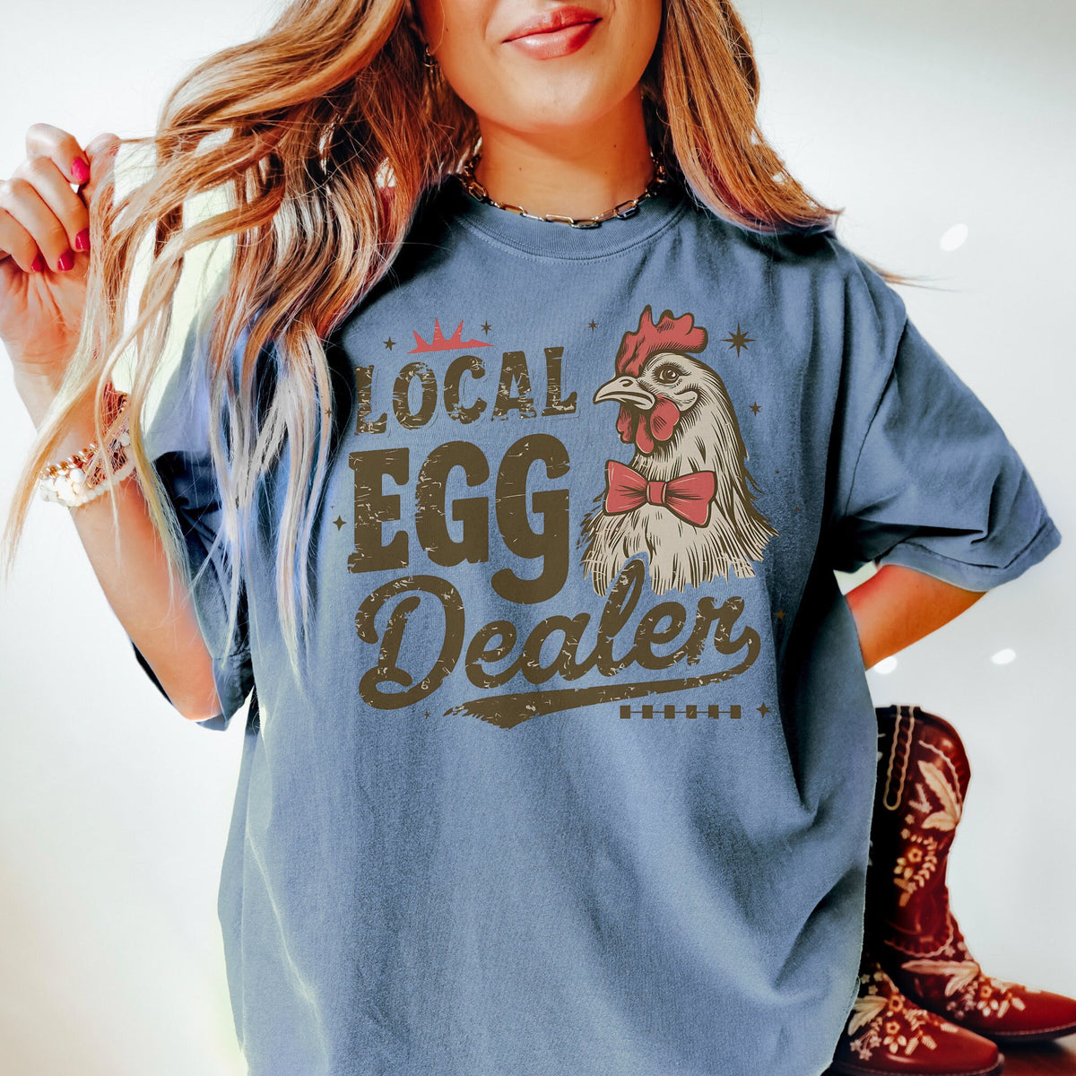 Local Egg Dealer Shirt Funny Chicken Gift Chicken Mom Chicken Mama Chicken Lady Tee Chickens Tee Graphic Tee – Warm & Stylish · High-Quality Print