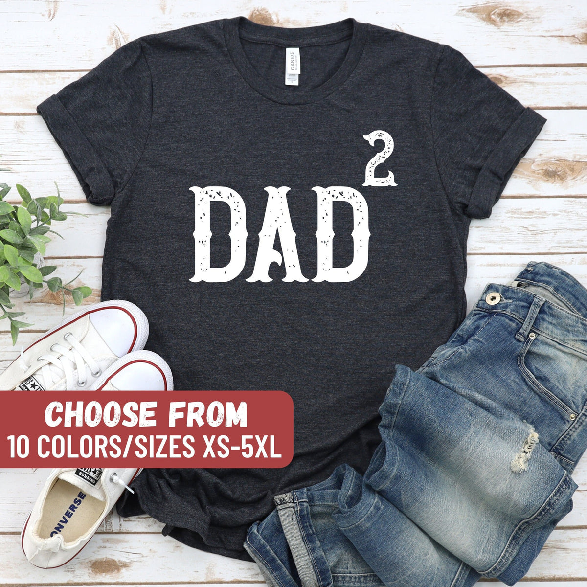Funny Dad Shirt Men39s Shirt Dad Gift Father Of 2 Shirt Father39s Day Gift Gift For Husband Dad Tees Pregnancy Announcement Shirt Graphic Tee – Soft Feel · Perfect For Daily Wear