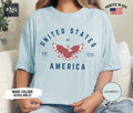 Patriotic USA Shirt Bald Eagle Tee American Flag Gift Eagle Graphic Tee Red White Blue T shirt 4th of July Gift for Mom Gift for Dad Graphic Tee – Warm & Stylish · Great Gift For Fans