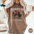 Fluent In Fowl Language Funny Chicken ShirtComfort Colors Chicken Lovers Gift For Best FriendRetro Chicken Lady ShirtFarmer Dad TShirt Graphic Tee – Warm & Stylish · High-Quality Print