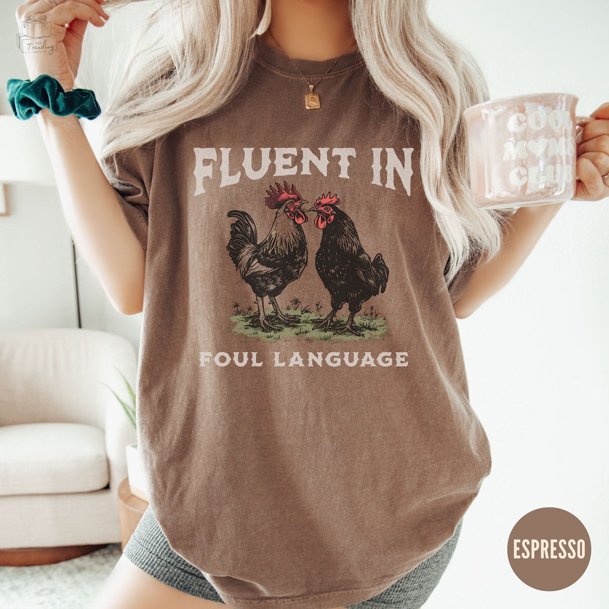 Fluent In Fowl Language Funny Chicken ShirtComfort Colors Chicken Lovers Gift For Best FriendRetro Chicken Lady ShirtFarmer Dad TShirt Graphic Tee – Warm & Stylish · High-Quality Print